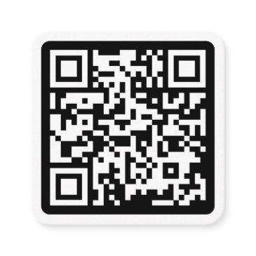 modern minimal white custom qr code social media square business invitations
