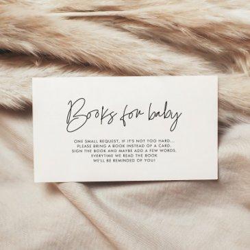modern minimalist baby shower book request invitations