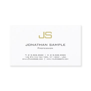 modern minimalist chic monogrammed luxury plain business invitations