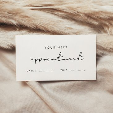 modern minimalist handwritten business appointment invitations