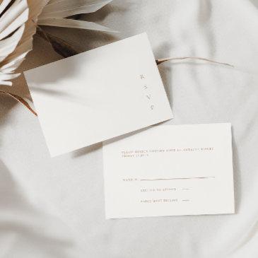 modern minimalist ivory rsvp invitations