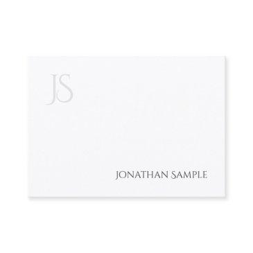 modern minimalist monogram elegant simple plain business invitations