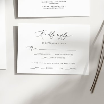 modern minimalist wedding rsvp invitations