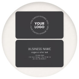 Small Modern Minimalistic Company Logo/any Image | Gray Front View