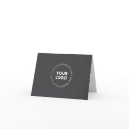 Small Modern Minimalistic Company Logo/any Image | Gray Invitations Front View