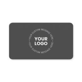 Small Modern Minimalistic Company Logo/any Image | Gray Enclosure Invitations Front View
