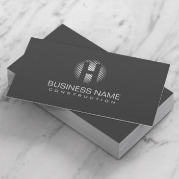 modern monogram minimalist gray professional business invitations