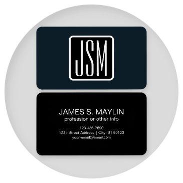 modern monogrammed initials | black & white
