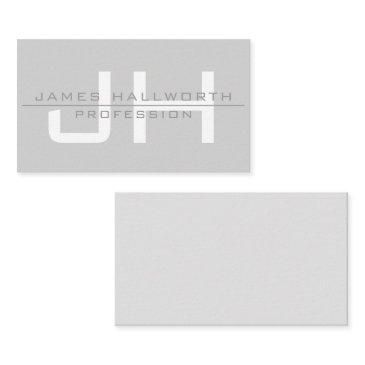 modern monogrammed initials (or other text) grey note invitations