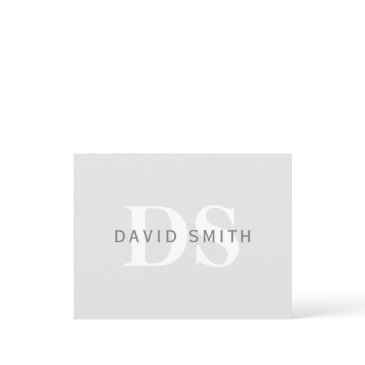 modern name & monogram | light & dark grey white invitation postinvitations