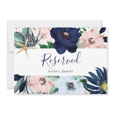 modern nautical | floral reserved sign