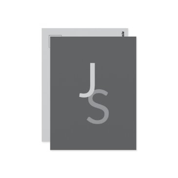 modern overlapping monogrammed initials | gray postinvitations
