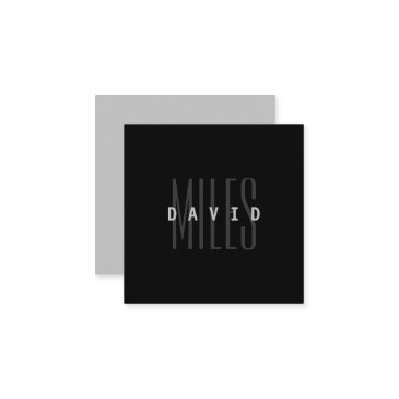 modern overlapping name & surname note invitations