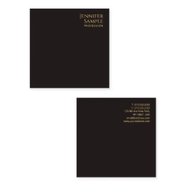 Small Modern Professional Elegant Black Velvet Template Square Business Invitations Front View