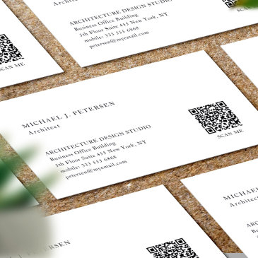 modern qr code minimalist professional template business invitations