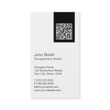 modern qr code transportation broker business invitations