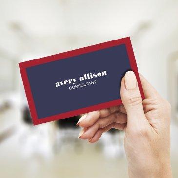 modern red, white and blue professional business invitations