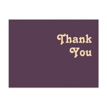 modern retro | dark purple wedding thank you postinvitations