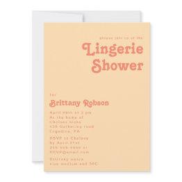 Small Modern Retro | Orange Cream Lingerie Shower Invitation Front View