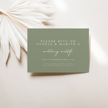 modern sage green rsvp online wedding website