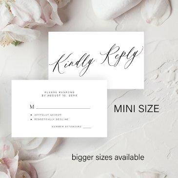 modern script budget wedding kindly reply rsvp note invitations