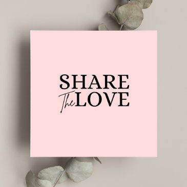 modern share the love blush pink refer a friend enclosure invitations