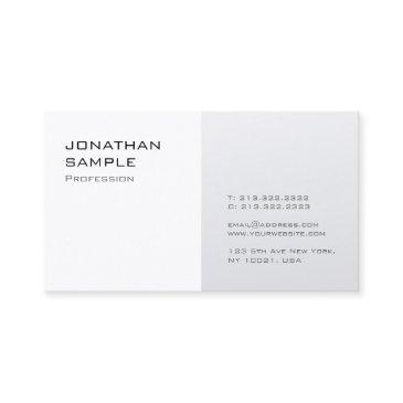 modern simple design silver white plain trendy business invitations
