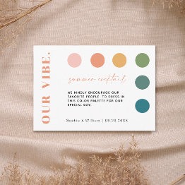 Small Modern Summer Wedding Attire Dress Code Invitations Front View