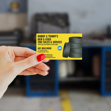 modern tire services customizable business invitations
