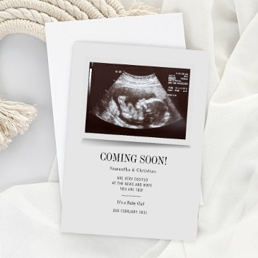 modern ultrasound photo pregnancy announcement