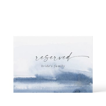 modern watercolor | blue reserved sign