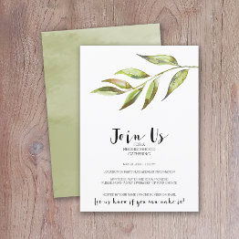 Small Modern Watercolor Neighborhood Cocktail Party Invitation Front View