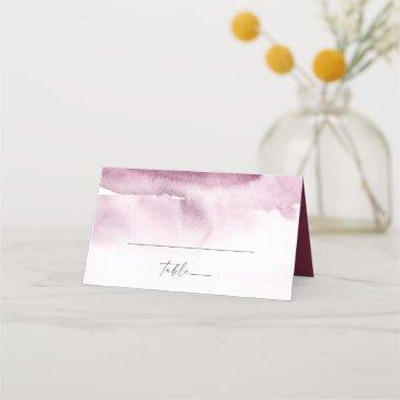 modern watercolor | red folded wedding place invitations