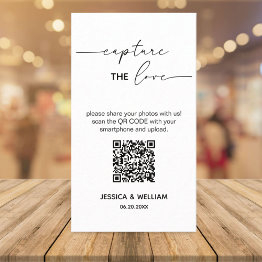 Small Modern Wedding Capture The Love Qr Code Enclosure Invitations Front View