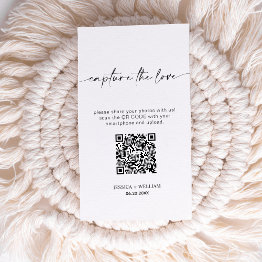 Small Modern Wedding Capture The Love Qr Code Enclosure Invitations Front View