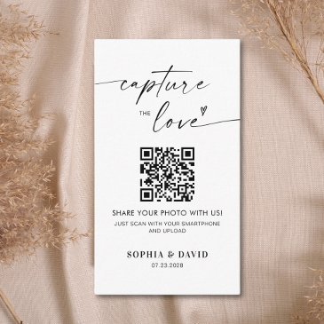 modern wedding photos capture the love qr code enclosure invitations