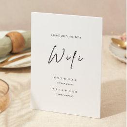 Small Modern Wifi Code, Wifi Connect Invitation Front View