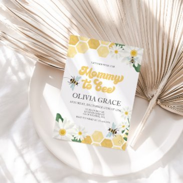 mommy to bee baby shower bumblebee invitation
