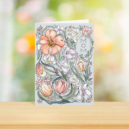 Small Mom's Favorite Color Mother's Day Invitations Front View