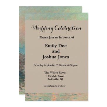 monet sunset seine fine art impressionism invitation
