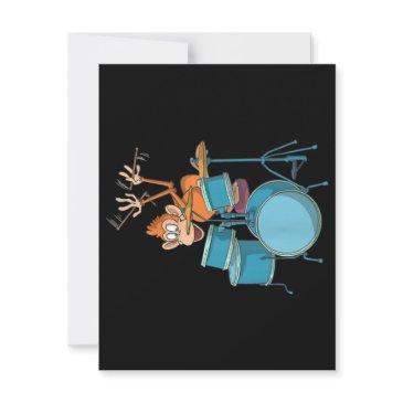 monkey plays drums t-shirt gifts thank you invitations