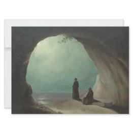 Small Monks In A Grotto (by Carl Blechen) Invitations Front View