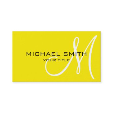monogram aureolin color background business invitations