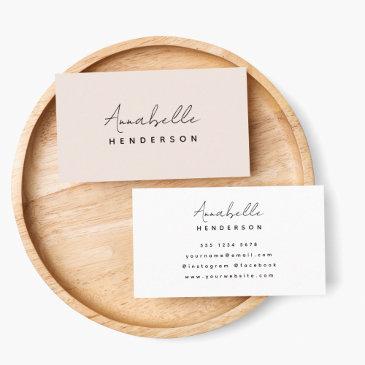 monogram blush pink | modern minimalist feminine business invitations