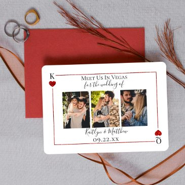 monogram playing invitations wedding 3 photo