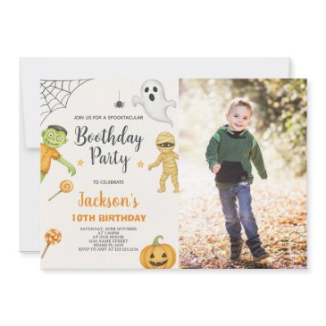 monster mash kids halloween birthday invitation