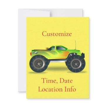 monster truck thunder_cove invitation