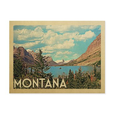 montana glacier park postinvitations vintage travel