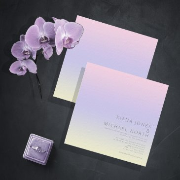 mood gradient wedding pastel dawn id741 invitation
