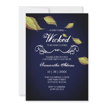 moody halloween party invitation – adult costume